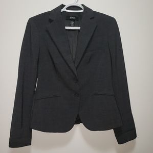 Body by Victoria Blazer Charcoal Grey Crop Lined 2Button Front Women's Size 6